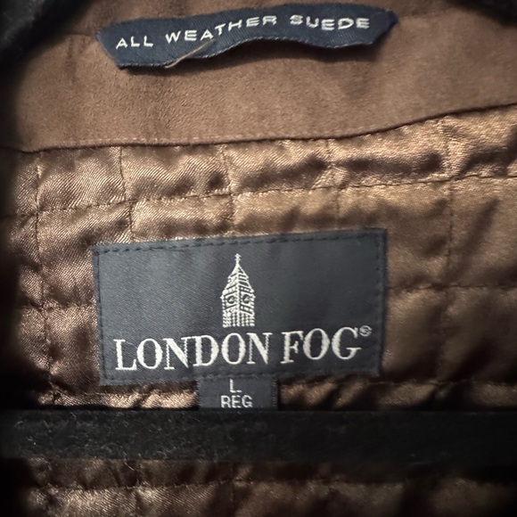 London Fog Dark Brown All Weather Suede Outerwear - Picture 3 of 3